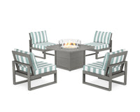 Thumbnail for Trex Eastport Modular 5-Piece Deep Seating Set with Yacht Club Fire Pit Table