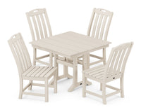 Thumbnail for Trex Yacht Club 5-Piece Farmhouse Trestle Side Chair Dining Set - Sand Castle