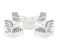 Thumbnail for Trex Rockport 5-Piece Deep Seating Set with Square Fire Pit Table