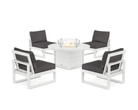 Thumbnail for Trex Eastport Modular 5-Piece Deep Seating Set with Round Fire Pit Table
