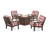 Thumbnail for Trex Cape Cod 5-Piece Deep Seating Set with Fire Pit Table