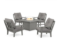 Thumbnail for Trex Cape Cod 5-Piece Deep Seating Set with Fire Pit Table