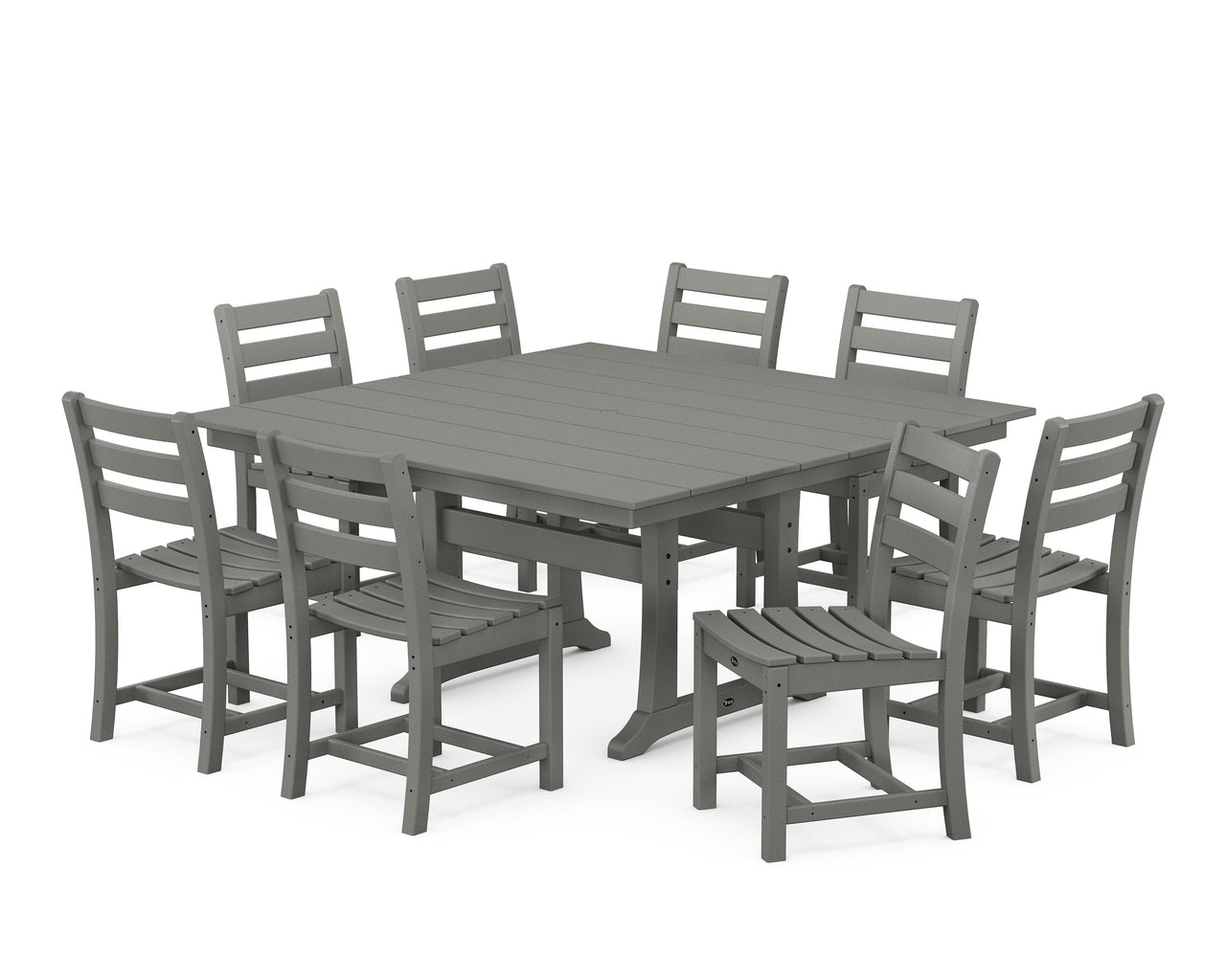 Trex Monterey Bay 9-Piece Farmhouse Trestle Dining Set