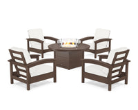 Thumbnail for Trex Rockport 5-Piece Deep Seating Set with Round Fire Pit Table
