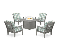 Thumbnail for Trex Yacht Club 5-Piece Deep Seating Set with Fire Pit Table