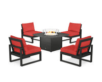 Thumbnail for Trex Eastport Modular 5-Piece Deep Seating Set with Yacht Club Fire Pit Table
