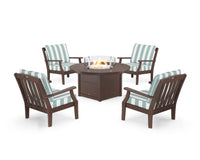 Thumbnail for Trex Yacht Club 5-Piece Deep Seating Set with Round Fire Pit Table