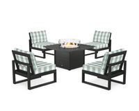 Thumbnail for Trex Eastport Modular 5-Piece Deep Seating Set with Square Fire Pit Table