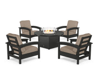 Thumbnail for Trex Rockport 5-Piece Deep Seating Set with Round Fire Pit Table