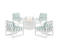 Thumbnail for Trex Eastport Modular 5-Piece Deep Seating Set with Round Fire Pit Table