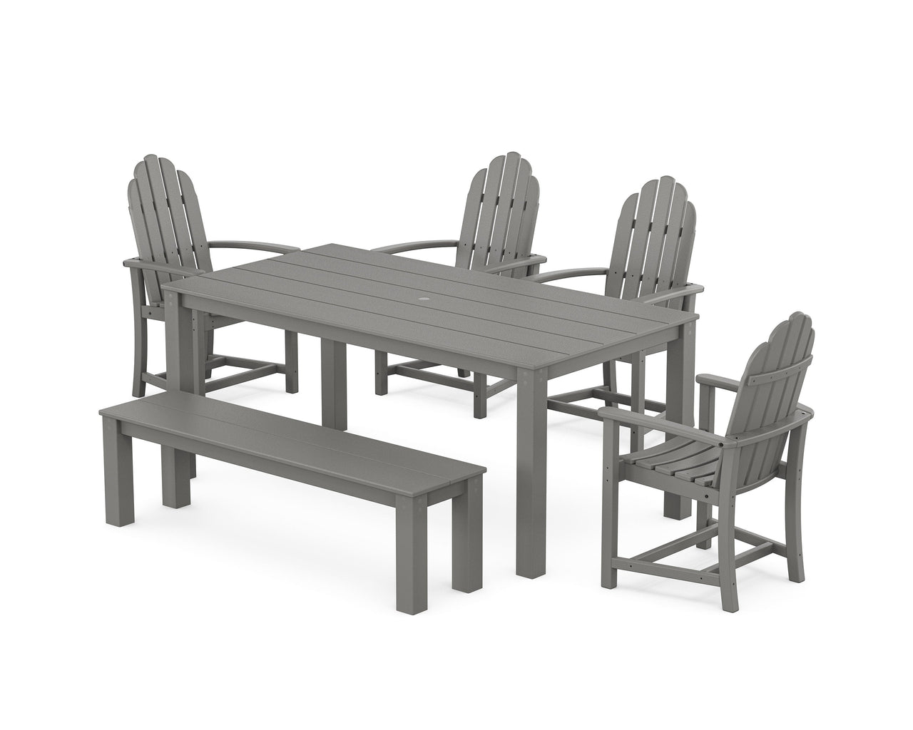 Trex Cape Cod Adirondack 6-Piece Parsons Dining Set with Bench