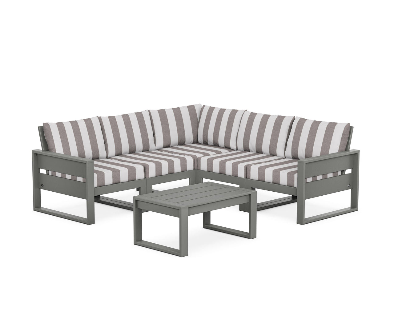 Trex Eastport 6-Piece Deep Seating Sectional + Coffee Table Set