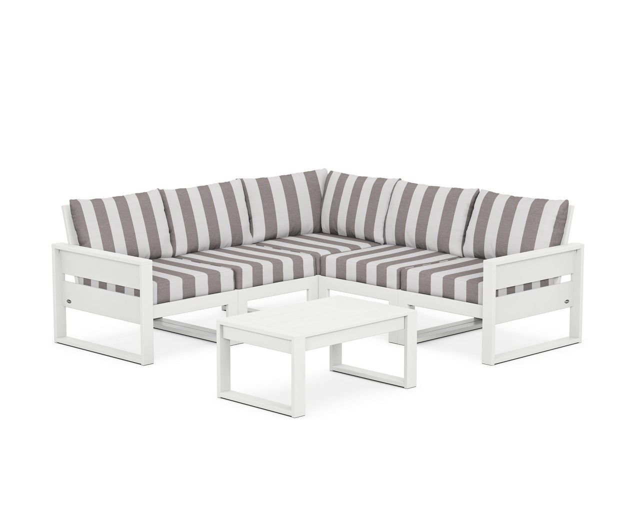 Trex Eastport 6-Piece Deep Seating Sectional + Coffee Table Set