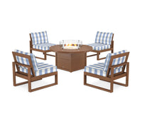 Thumbnail for Trex Eastport Modular 5-Piece Deep Seating Set with Round Fire Pit Table
