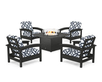 Thumbnail for Trex Rockport 5-Piece Deep Seating Set with Square Fire Pit Table