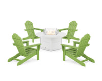 Thumbnail for Trex 5-Piece Monterey Bay Adirondack Conversation Set with Fire Pit Table
