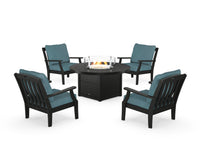 Thumbnail for Trex Yacht Club 5-Piece Deep Seating Set with Round Fire Pit Table