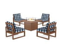 Thumbnail for Trex Eastport Modular 5-Piece Deep Seating Set with Square Fire Pit Table