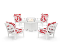 Thumbnail for Trex Yacht Club 5-Piece Deep Seating Set with Fire Pit Table