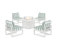 Thumbnail for Trex Eastport Modular 5-Piece Deep Seating Set with Square Fire Pit Table