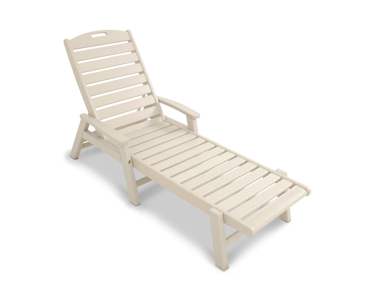 Trex Yacht Club Chaise with Arms - Stackable - Sand Castle