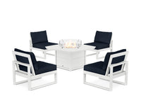 Thumbnail for Trex Eastport Modular 5-Piece Deep Seating Set with Yacht Club Fire Pit Table
