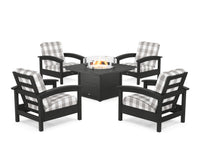 Thumbnail for Trex Rockport 5-Piece Deep Seating Set with Square Fire Pit Table