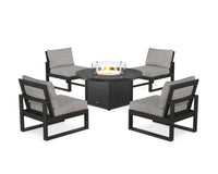 Thumbnail for Trex Eastport Modular 5-Piece Deep Seating Set with Round Fire Pit Table