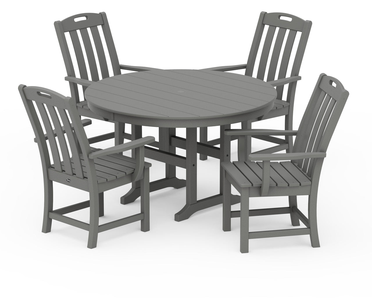 Trex Yacht Club 5-Piece Round Arm Chair Dining Set