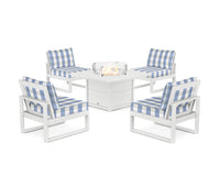 Thumbnail for Trex Eastport Modular 5-Piece Deep Seating Set with Square Fire Pit Table