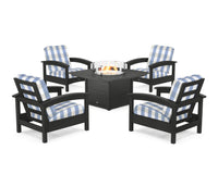 Thumbnail for Trex Rockport 5-Piece Deep Seating Set with Square Fire Pit Table