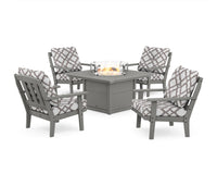 Thumbnail for Trex Cape Cod 5-Piece Deep Seating Set with Fire Pit Table