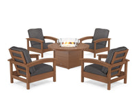 Thumbnail for Trex Rockport 5-Piece Deep Seating Set with Round Fire Pit Table