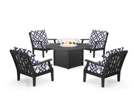 Thumbnail for Trex Yacht Club 5-Piece Deep Seating Set with Fire Pit Table