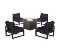 Thumbnail for Trex Eastport Modular 5-Piece Deep Seating Set with Yacht Club Fire Pit Table
