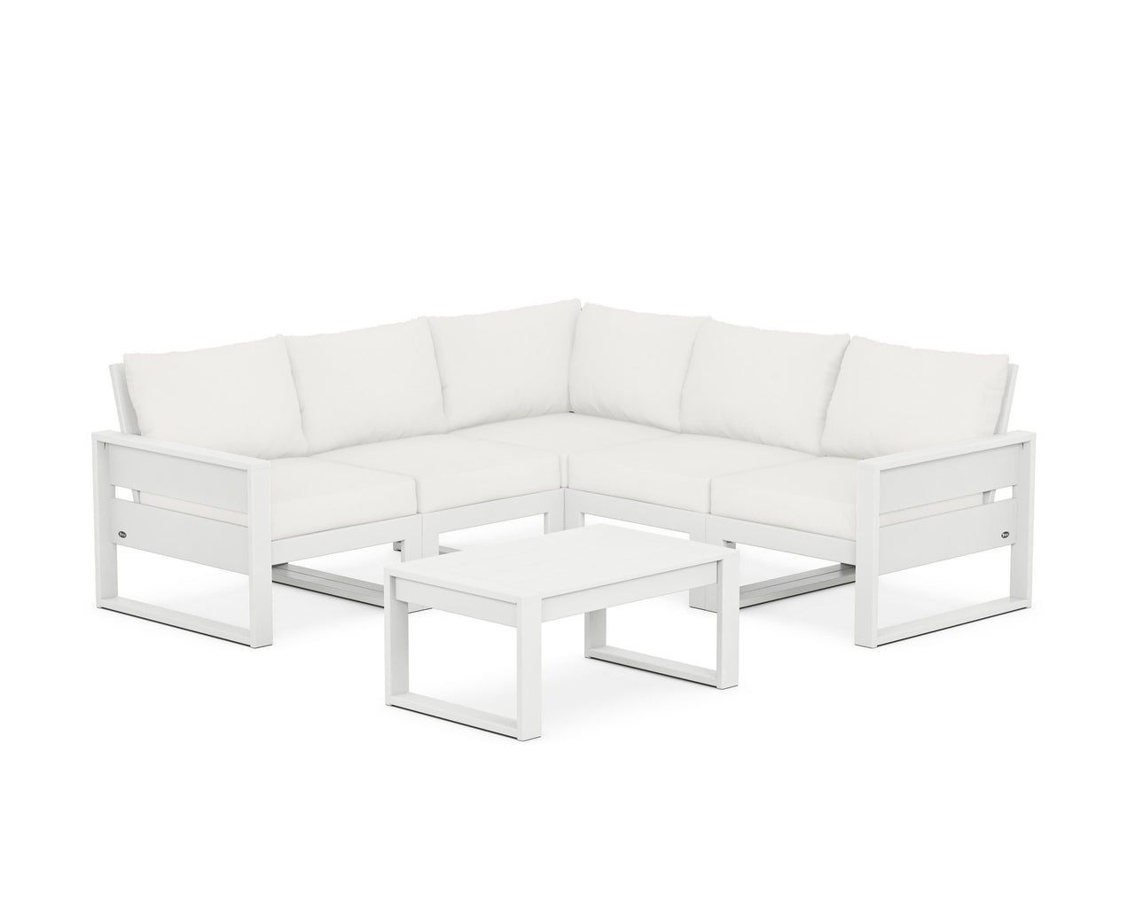 Trex Eastport 6-Piece Deep Seating Sectional + Coffee Table Set