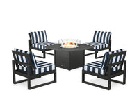 Thumbnail for Trex Eastport Modular 5-Piece Deep Seating Set with Yacht Club Fire Pit Table