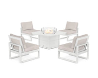 Thumbnail for Trex Eastport Modular 5-Piece Deep Seating Set with Yacht Club Fire Pit Table
