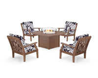 Thumbnail for Trex Yacht Club 5-Piece Deep Seating Set with Square Fire Pit Table