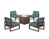 Thumbnail for Trex Eastport Modular 5-Piece Deep Seating Set with Round Fire Pit Table