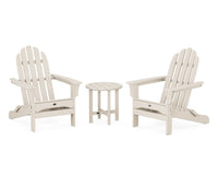 Thumbnail for Trex Cape Cod Folding Adirondack Set with Side Table - Sand Castle