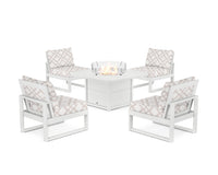 Thumbnail for Trex Eastport Modular 5-Piece Deep Seating Set with Yacht Club Fire Pit Table
