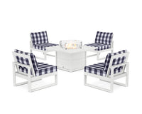 Thumbnail for Trex Eastport Modular 5-Piece Deep Seating Set with Square Fire Pit Table