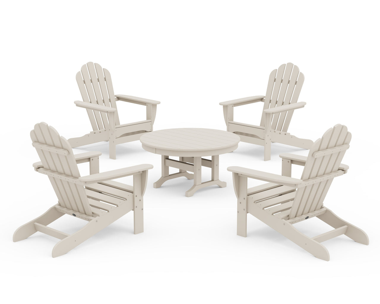 Trex 5-Piece Monterey Bay Adirondack Chair Conversation Group - Sand Castle