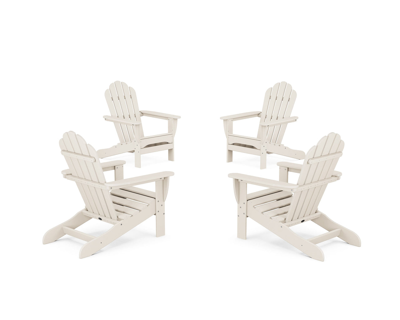 Trex 4-Piece Monterey Bay Adirondack Chair Conversation Set - Sand Castle