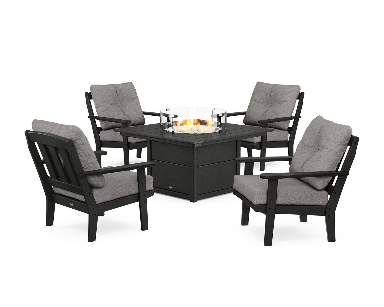 Trex Cape Cod 5-Piece Deep Seating Set with Fire Pit Table