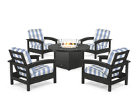 Thumbnail for Trex Rockport 5-Piece Deep Seating Set with Round Fire Pit Table