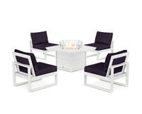 Thumbnail for Trex Eastport Modular 5-Piece Deep Seating Set with Yacht Club Fire Pit Table