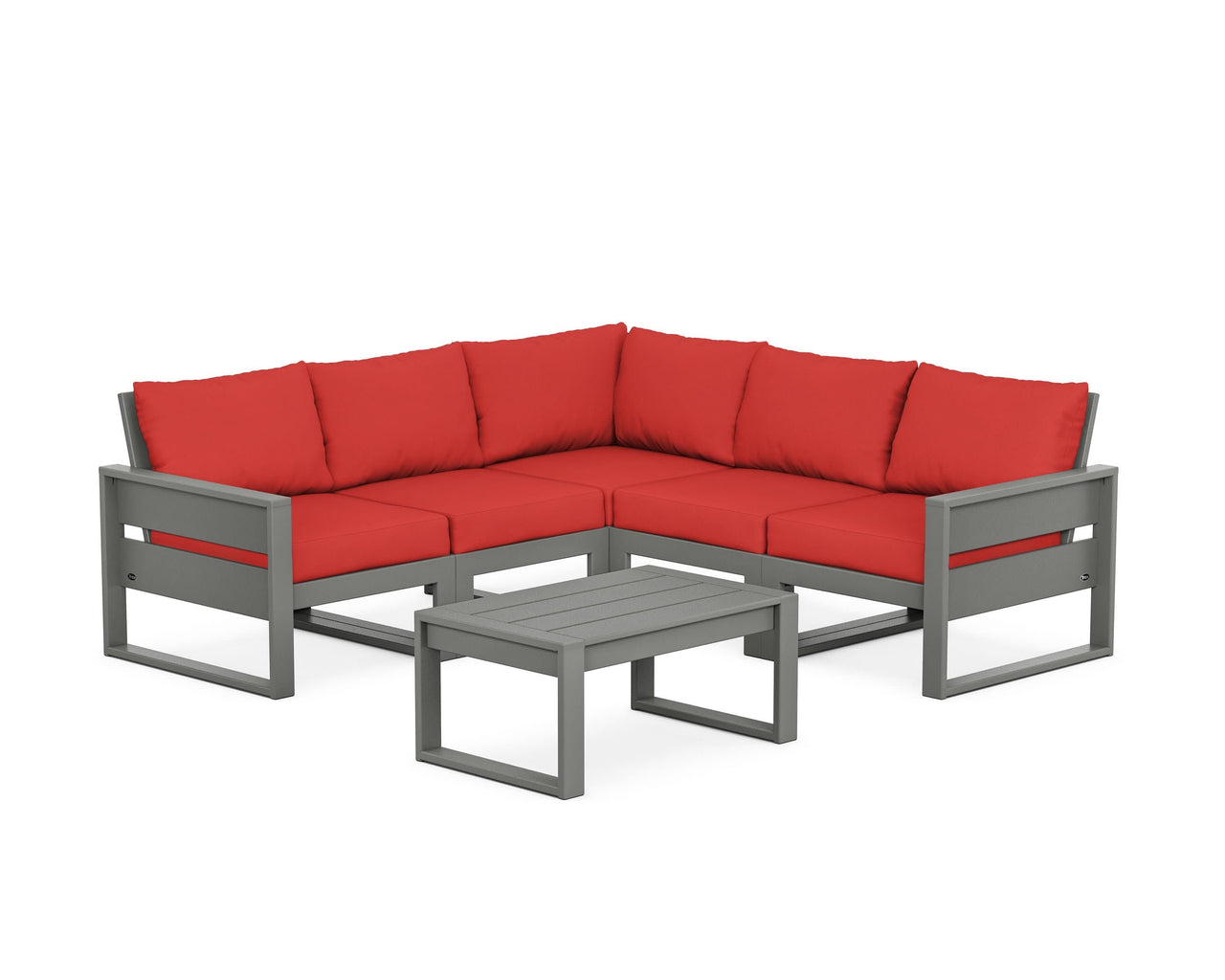 Trex Eastport 6-Piece Deep Seating Sectional + Coffee Table Set