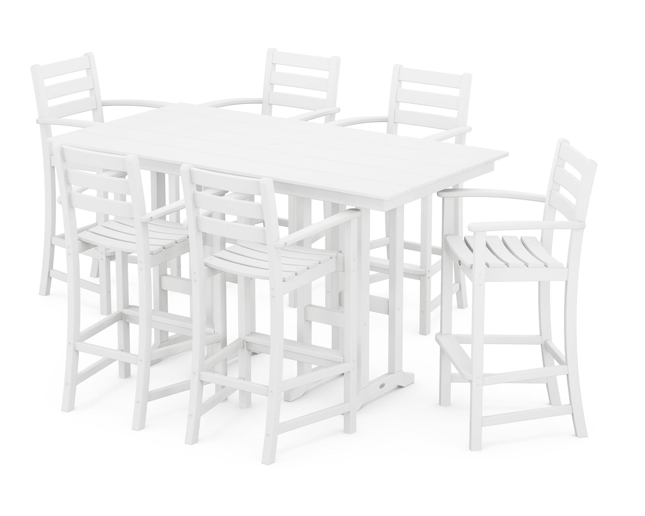 Trex Monterey Bay 7-Piece Farmhouse Arm Chair Bar Set